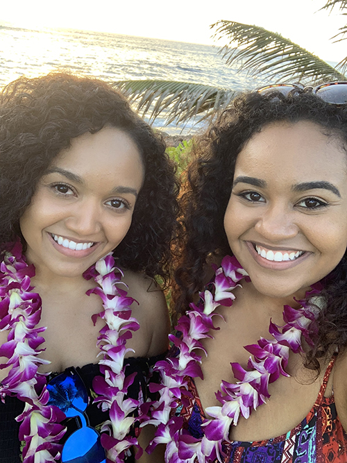 Tiana Perez and Her Sister in Hawaii