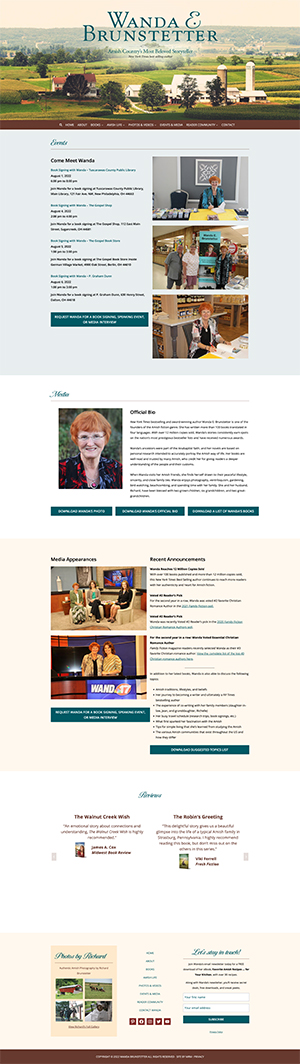MRM Project Feature: Wanda Brunstetter Website Redesign