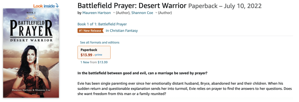 MRP: Battlefield Prayer #1 New Release on Amazon
