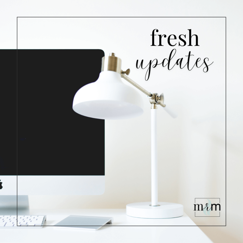 MRM Tip: Fresh updates for social media and website.