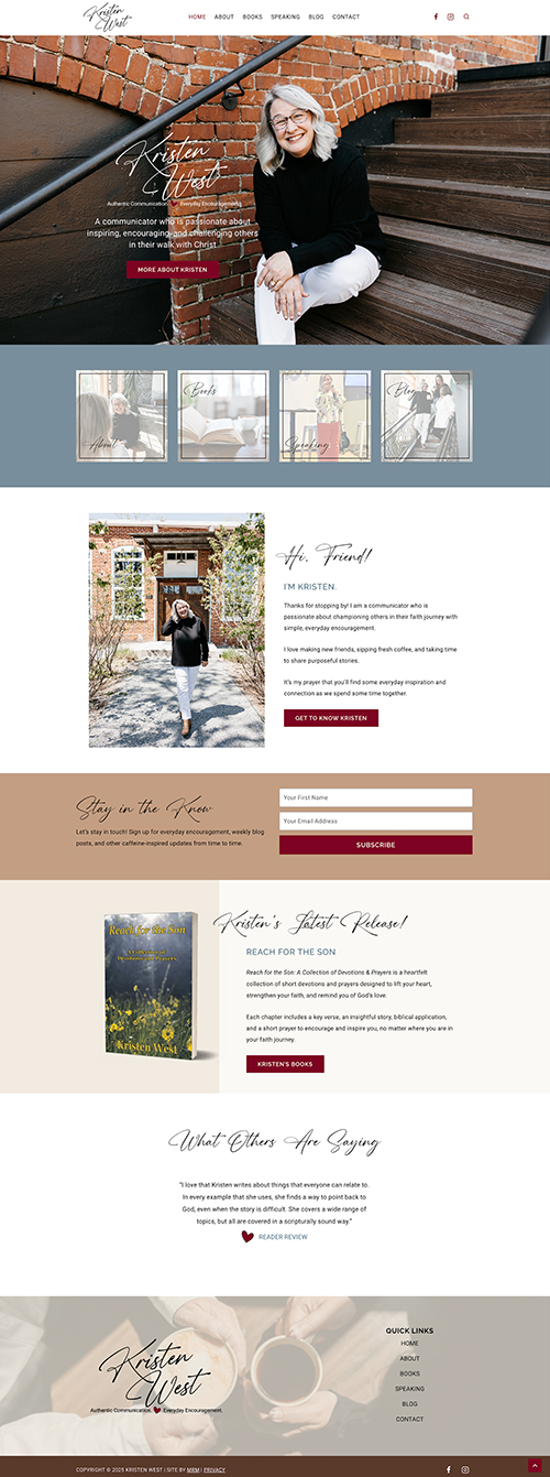 MRM Project Feature: Kristen West Brand & Website Design