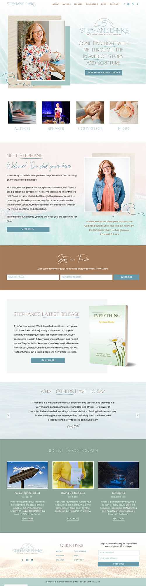 MRM Project Feature: Stephanie Ehmke Brand & Website Design