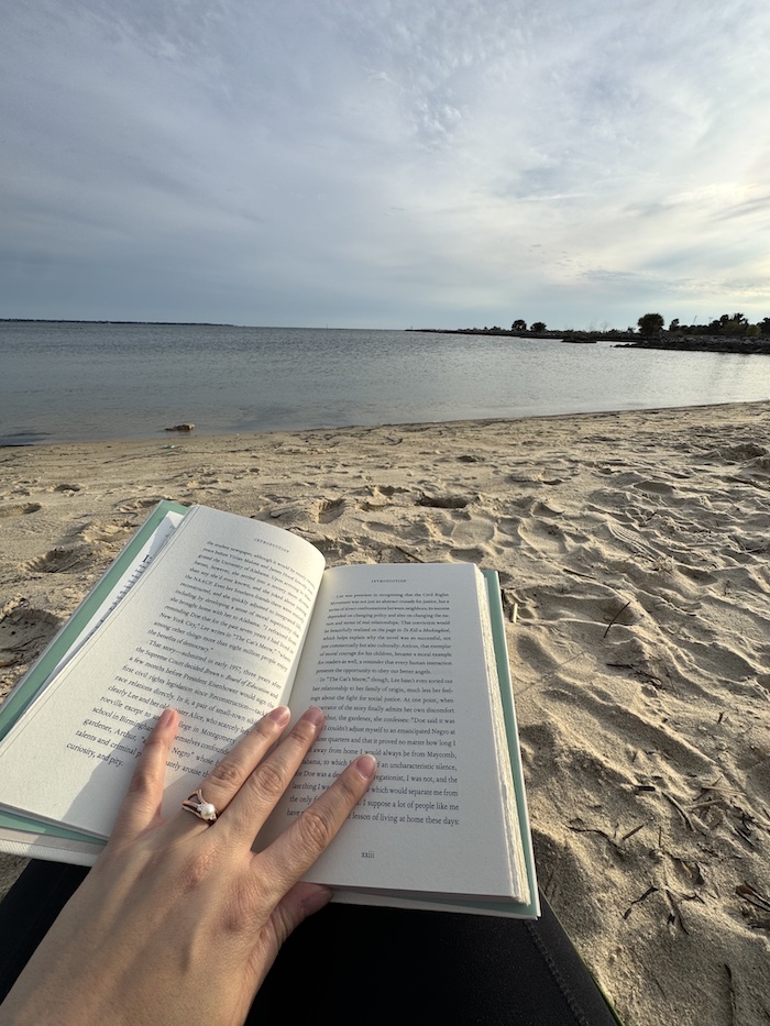 Randi's beach reading time