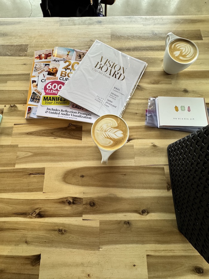 Vision board prepping before Refined Conference