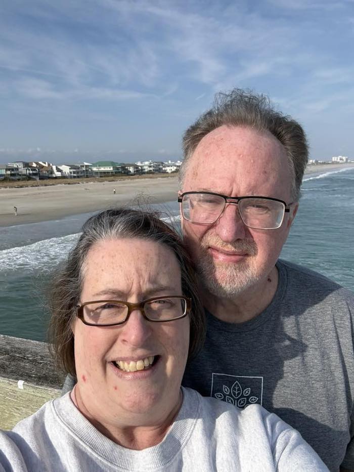 Carol and Hubby at the Beach