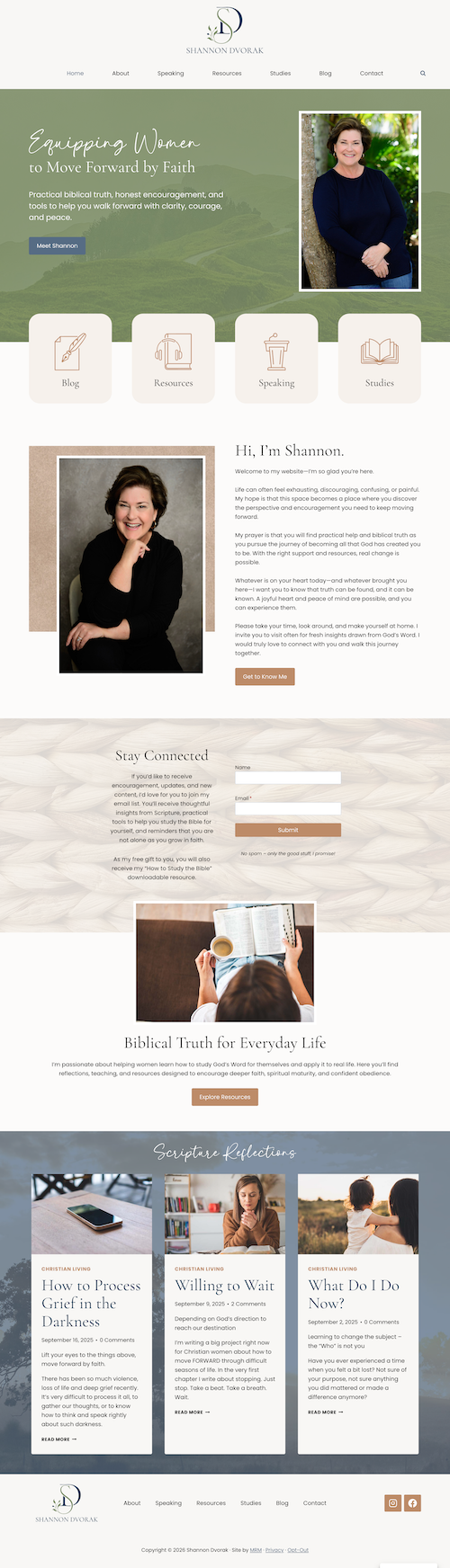 MRM Project Feature: Shannon Dvorak Brand & Website Design