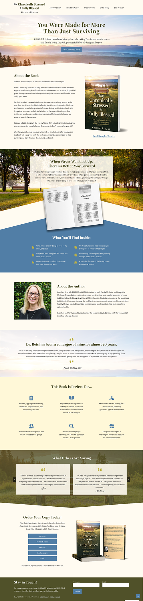 MRM Project Feature: Gretchen Reis and From Chronically Stressed to Fully Blessed